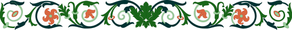 The image shows a decorative border with floral patterns on it against a plain background.