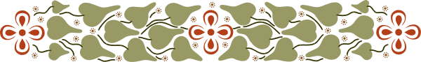 The image shows a decorative border with floral patterns on it against a plain background.