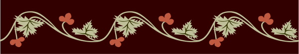 The image shows a decorative border with floral designs on it against a plain background.
