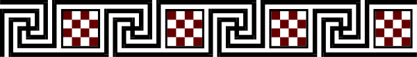 The image shows a gray background with red dots forming an abstract pattern that resembles a line of trees against a sky-like backdrop.