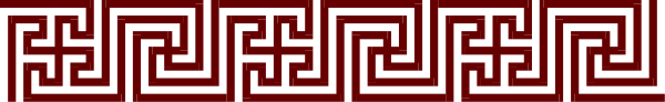 The image shows a red patterned border with an intricate design on it against a grey background.