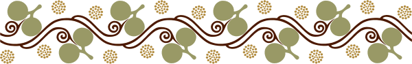 The image shows a decorative border with an intricate pattern featuring leaves at each corner on what appears to be a gray background.
