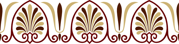 The image shows a decorative border with floral patterns on it against a neutral background.