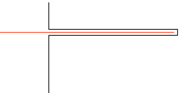 The image shows a red line on a gray background with no other discernible content to provide details about.