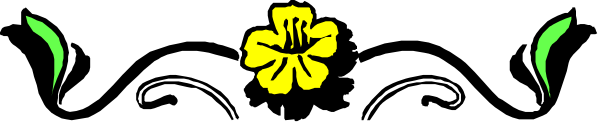 The image shows a simple black border with two yellow flowers on it against a gray background.