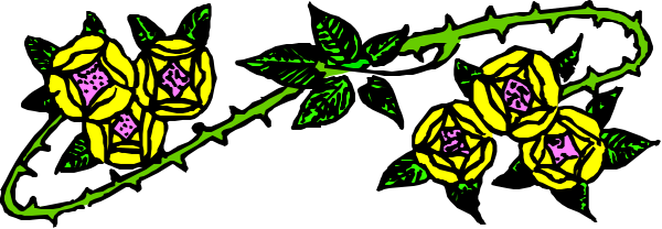 The image shows a bouquet of yellow flowers with purple accents on top against a dark background.