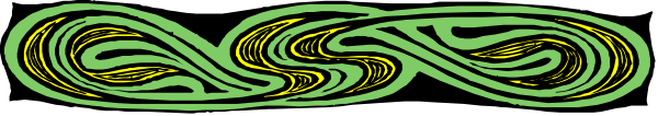 The image shows a green swirl design on an otherwise plain background with no other discernible elements present.