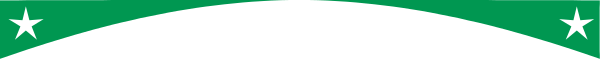 The image shows a green banner with white stars on it against a grey background.