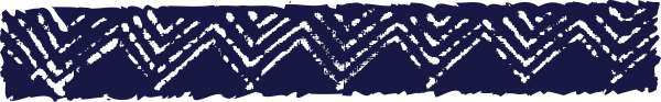 The image shows a blue ribbon with white text on it against a grey background.