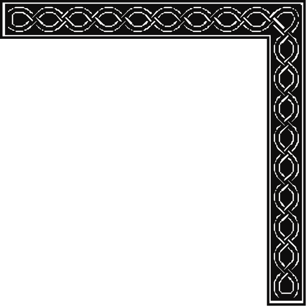 The image shows a black and white pixelated representation of an open book with intricate designs on its pages set against a dark background within what appears to be a digital interface resembling a computer screen displaying this graphic, possibly from a video game setting where it is used as decoration or part of the user's inventory.