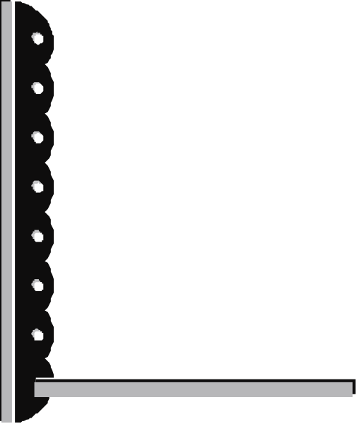 The image shows a blackboard with white chalk marks on it against an indistinct background that appears to be grayish-brown in color.