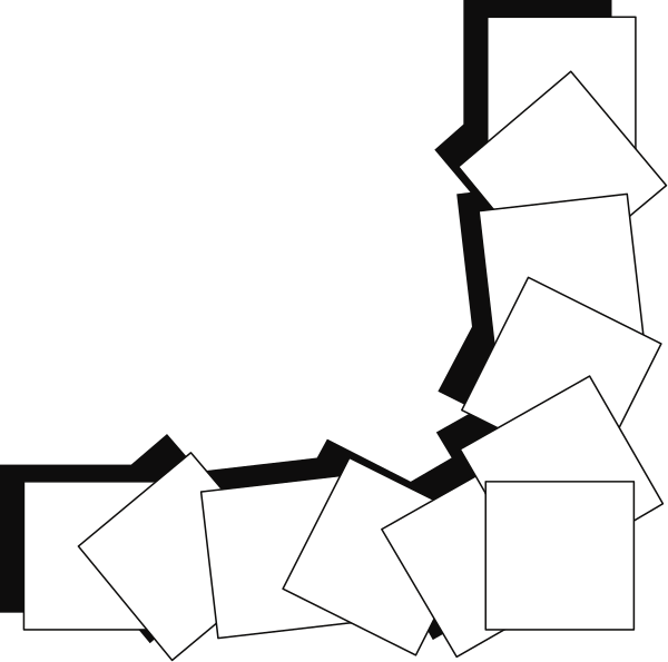 The black and white image shows a collection of papers scattered on top of each other with no clear organization or arrangement within what appears to be an office environment.