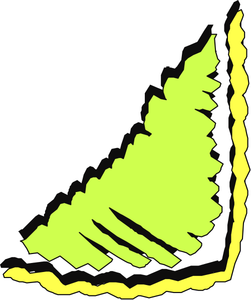 The image shows a stylized graphic of an abstract shape resembling a leaf with yellow highlights on it against a dark background.