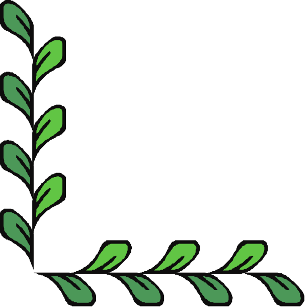 The image shows a simple black background with three green leaves arranged to form an abstract shape that resembles a stylized plant or tree branch patterned in white lines against it.