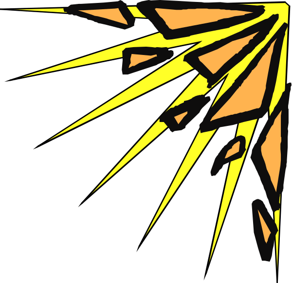 The image shows a black background with an abstract design that resembles lightning bolts emanating from what appears to be a central point at the bottom of the frame.