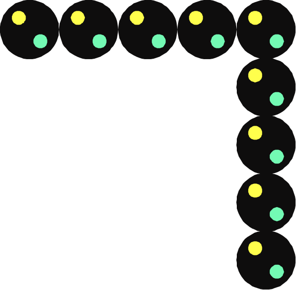 The image shows a black background with yellow dots arranged to form an abstract pattern that could be interpreted as representing some sort of data visualization or map layout.