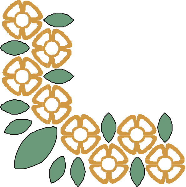 The images show a decorative border with floral patterns on either side of an empty space where text would be placed; there is no visible content in this particular image set to illustrate what could go into that central area, which suggests it's meant for customization or design purposes.