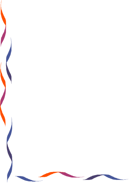 The image shows a black rectangle with colorful swirls on either side of it against an orange background.