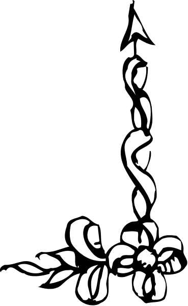 The black and white photo shows a floral pattern with leaves on it against a dark background.
