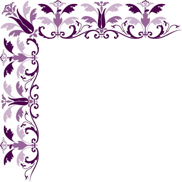 The image shows a purple frame with an intricate design around it on a black background.