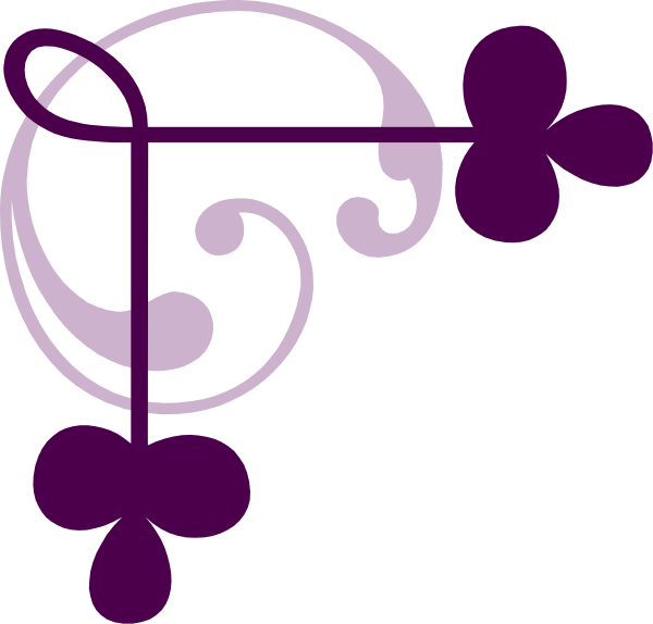 The image displays a purple floral pattern with white swirls on what appears to be an abstract background.