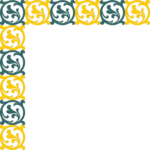 The image shows a square frame with an intricate design inside it against a dark background; there is no content within this space.