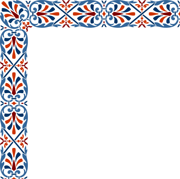 The image shows a decorative frame with an intricate design on its border against a dark background.