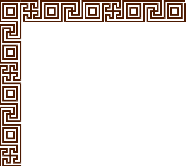 The image shows a simple black frame with an intricate brown design inside it against a plain background.