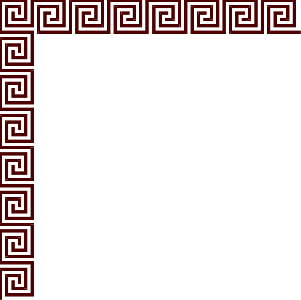 The image shows a square frame with an intricate red design inside it against a black background.