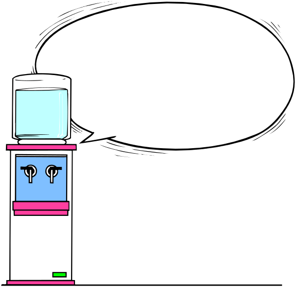 The image shows a cartoon of two vending machines with speech bubbles above them on either side; to their left is one labeled "coffee" filled with liquid that says 'hot coffee', while the other, which appears empty and has an ice cream cone symbol next to it, reads 'icecream'.