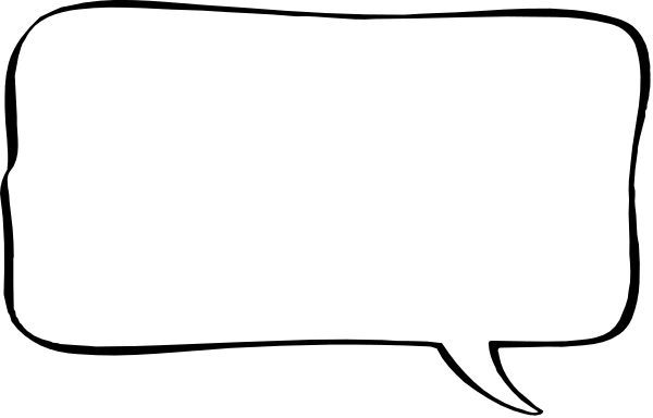 The image shows a speech bubble with text inside it against an unrelated background that includes what appears to be a person's head on top of another object resembling a box or container.