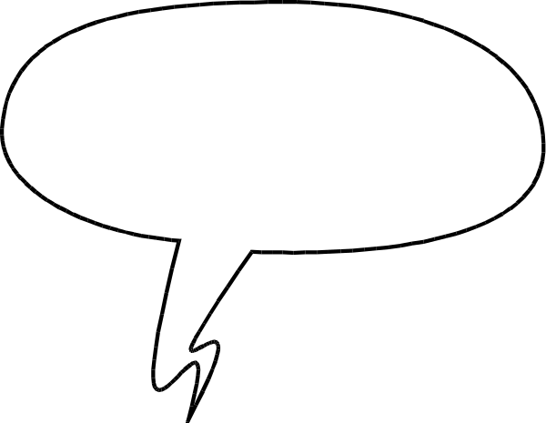 The image shows a black speech bubble with white text that reads "I'm sorry" on top of it against a dark background.