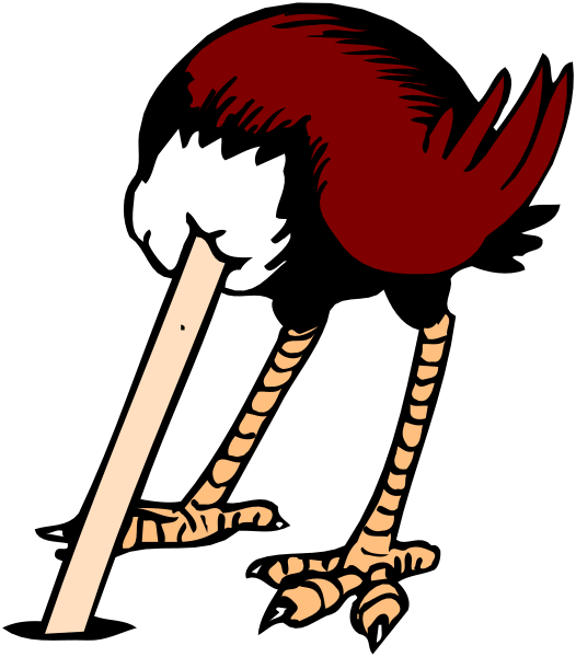 The image shows a cartoon bird with red feathers on its head standing upright next to an object that resembles a beak-like structure in what appears to be a dark background without any other discernible features, objects, people, animals, or actions depicted within this small clip art.