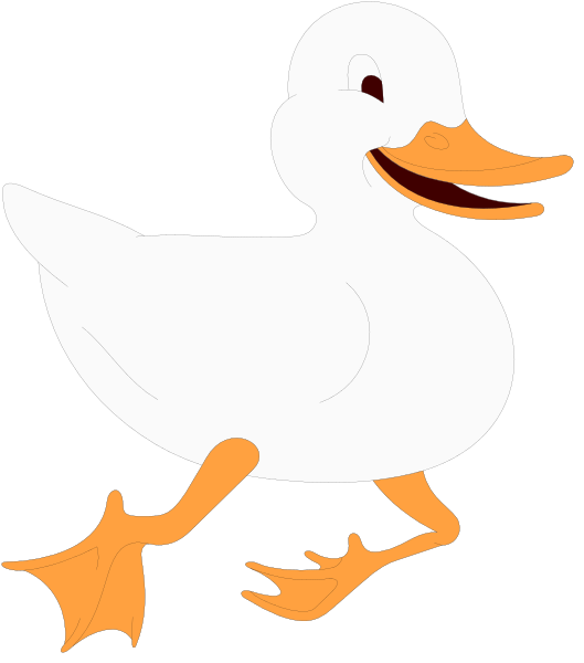 The image shows a cartoon duck with an open beak on its face against a black background.