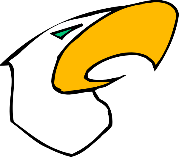 The logo features a stylized eagle's head with an open beak on top of what appears to be a shield-like design in black and white tones against a dark background.