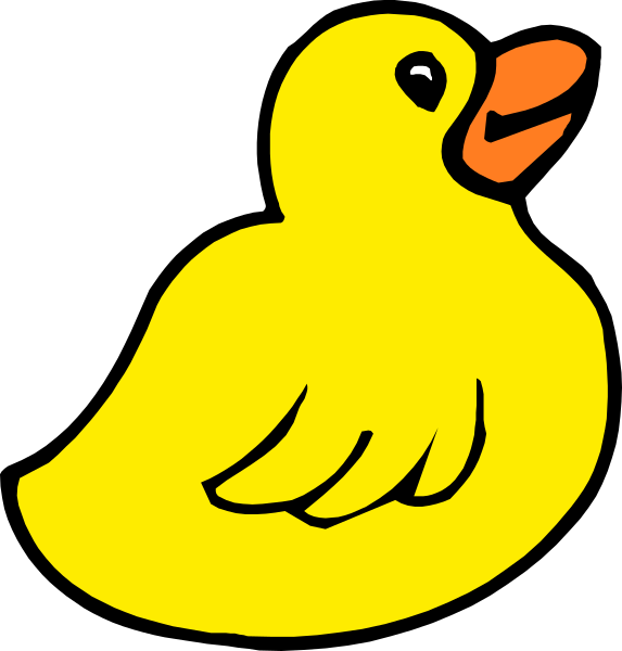 The images show a yellow rubber duck with an open beak against two different backgrounds: black for the first frame on top left corner; white for bottom right corner.