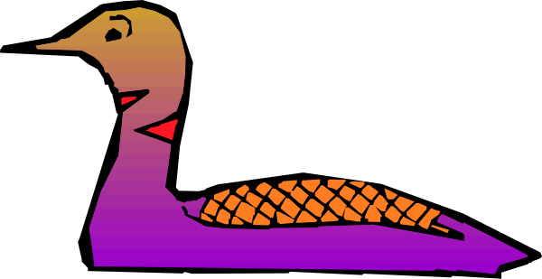 The image shows a cartoon of an orange fish with purple fins swimming underwater next to what appears to be a pink flower on top right corner in front of black background.