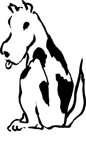 The image shows a black silhouette of an animal against various backgrounds with different shades of gray.
