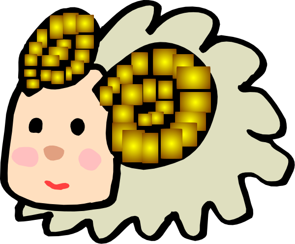 The image shows a cartoon of two characters with animal heads: on the left is an elephant character wearing glasses, smiling at another character; to its right stands a snail-like creature also smiling back.