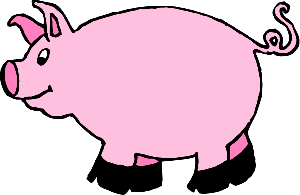 The image shows a pink pig with wings flying above it against a black background.