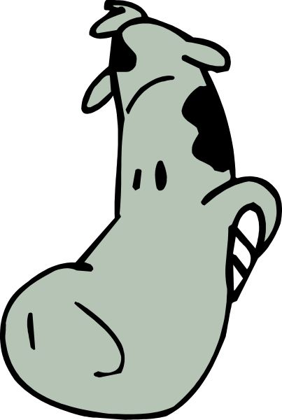 The image shows a cartoon of an alligator with its mouth open wide against a black background.