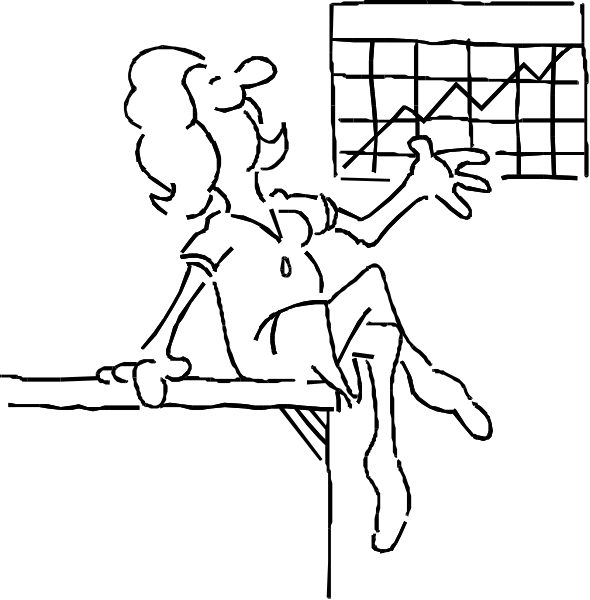 The image shows a black background with two white lines intersecting at an angle near each other on top of it.