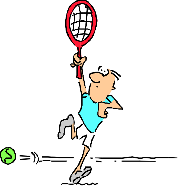 The image shows a cartoon of an animated character holding two tennis rackets with red strings while jumping upwards towards them in front of black backgrounds labeled "Before" on one side and "After" on another, indicating some sort of transformation process between these states.