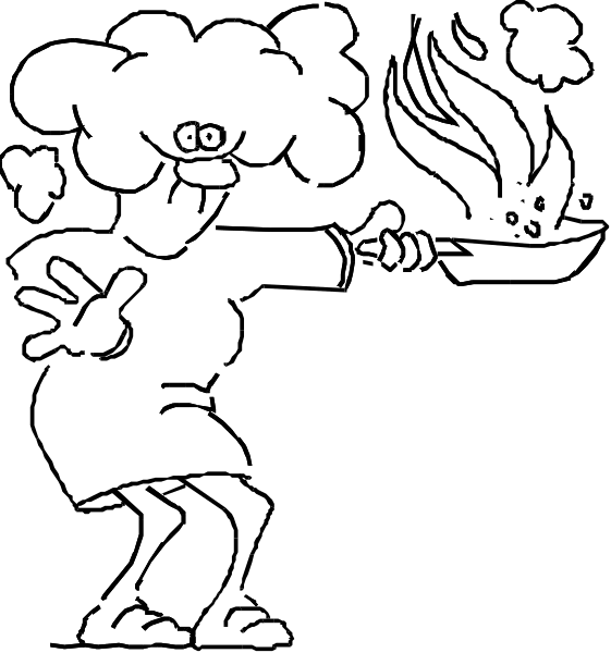The image shows a simple line drawing of two vertical lines with horizontal stripes on them against a black background.