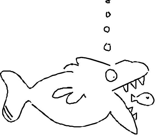 The image shows a black and white pixelated representation of two rectangles with different shades on top of each other against a dark background.