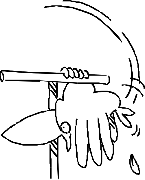 The image shows a black and white striped pattern with no discernible content within it.