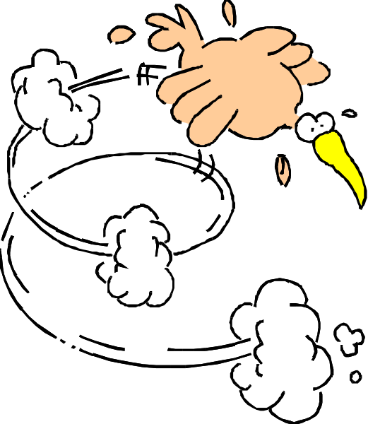 The image shows a black silhouette of an elephant with its trunk raised upwards against a white background.