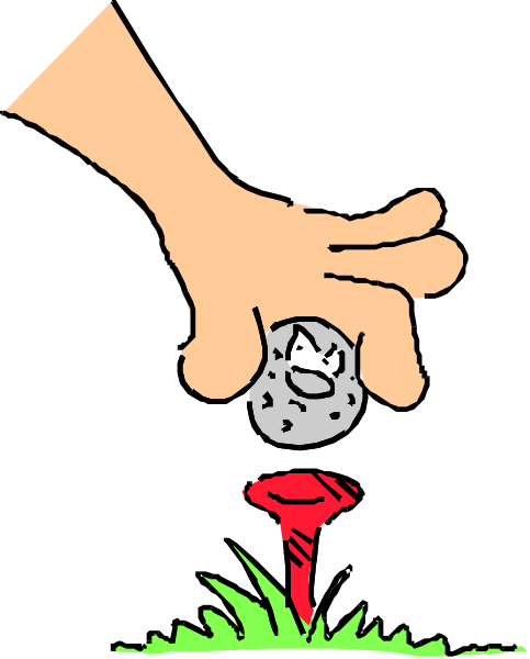 The cartoon shows a hand holding an egg with a face over it while another hand is placing something into a hole that appears to be in grassy ground.