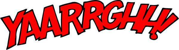The image shows a text that reads "YAAROH!!" with an exclamation mark at the end of it in bold red letters against a gray background.