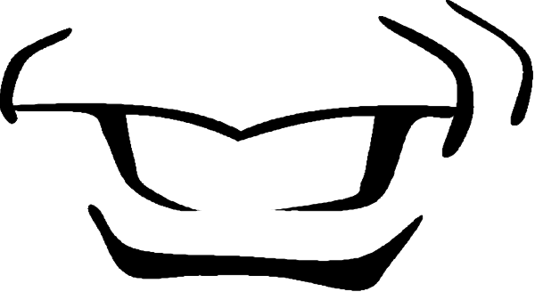 The image shows a black mask with white eyes on it against a gray background.